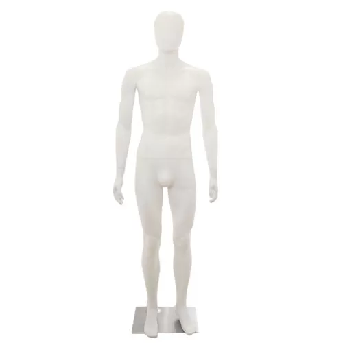 Manichino uomo testa uovo in Ecoplastic - bianco
