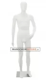 Manichino uomo testa uovo in Ecoplastic - bianco