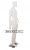 Manichino uomo testa uovo in Ecoplastic - bianco
