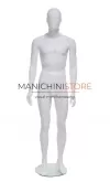 Noleggio manichino uomo testa uovo in Ecoplastic - bianco