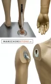 Manichino uomo testa uovo in Ecoplastic - color carne