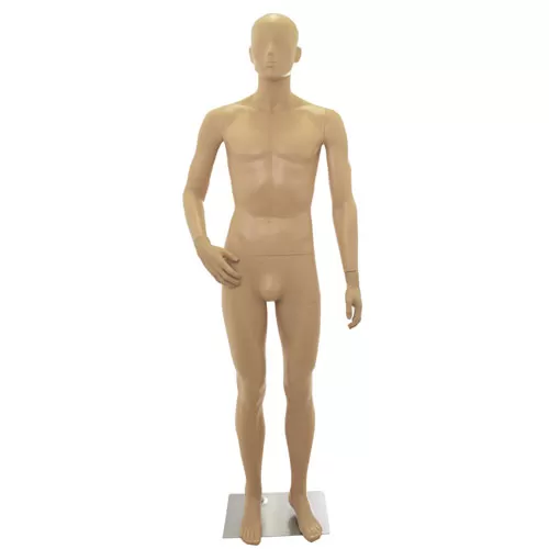 Manichino uomo testa stilizzata in Ecoplastic - color carne