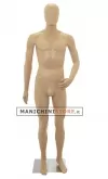 Manichino uomo testa uovo in Ecoplastic - color carne