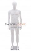 Noleggio Manichino uomo testa uovo in plastica - bianco