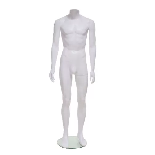 Manichino uomo senza testa in Ecoplastic - bianco