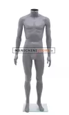 Manichino uomo senza testa plastica grigio opaco