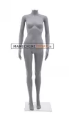 Manichino donna senza testa plastica grigio opaco 6