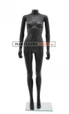 Manichino donna senza testa plastica nero opaco 6