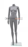 Manichino donna senza testa plastica grigio opaco 2
