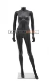 Manichino donna senza testa plastica nero opaco 1