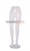Gambe donna trasparenti con base in metallo