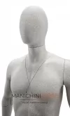 Manichino uomo snodato ricomponibile con testa a uovo - silver