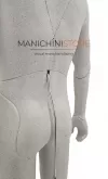 Manichino uomo snodato ricomponibile con testa a uovo - silver
