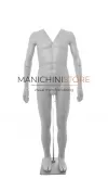 Manichino uomo snodato ricomponibile con testa a uovo - silver