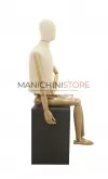 Manichino uomo con braccia e gambe in legno