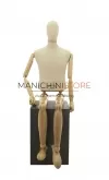 Manichino uomo con braccia e gambe in legno
