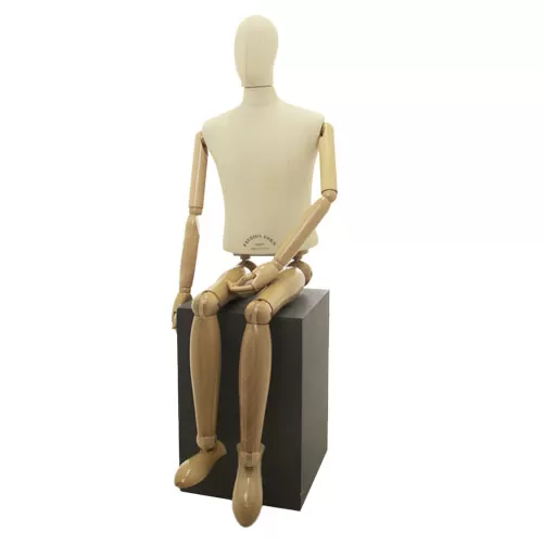 Manichino uomo con braccia e gambe in legno