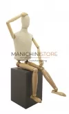 Manichino uomo con braccia e gambe in legno