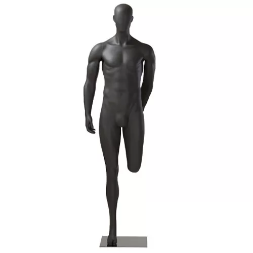Manichino sportivo uomo dalla testa a uovo - stretching