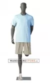 Manichino sportivo uomo dalla testa a uovo - stretching