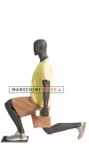 Manichino sportivo uomo dalla testa a uovo - stretching