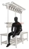 Manichino uomo sportivo seduto grigio salis - fine serie
