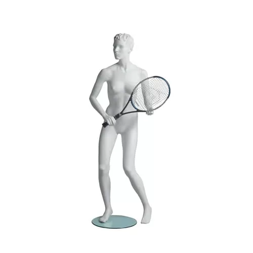 Manichino sportivo donna dalla testa scolpita - Tennis