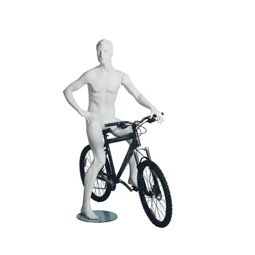 Manichino sportivo uomo dalla testa scolpita - Biker