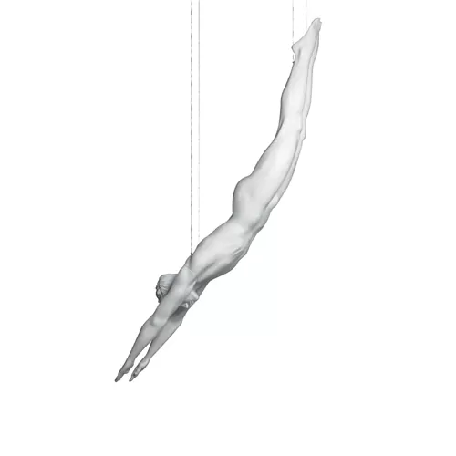 Manichino sportivo uomo dalla testa scolpita - Diver
