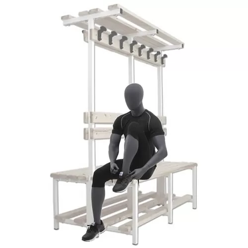 Manichino uomo sportivo seduto grigio salis - fine serie