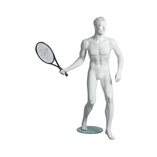 Manichino sportivo uomo dalla testa scolpita - Tennis