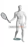 Manichino sportivo uomo dalla testa scolpita - Tennis
