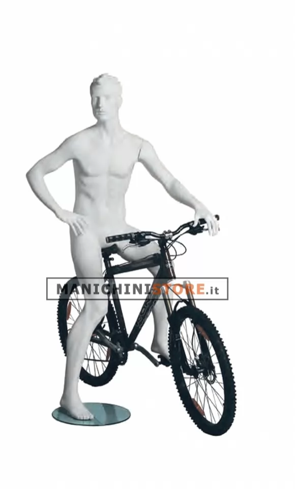 Manichino sportivo uomo dalla testa scolpita - Biker
