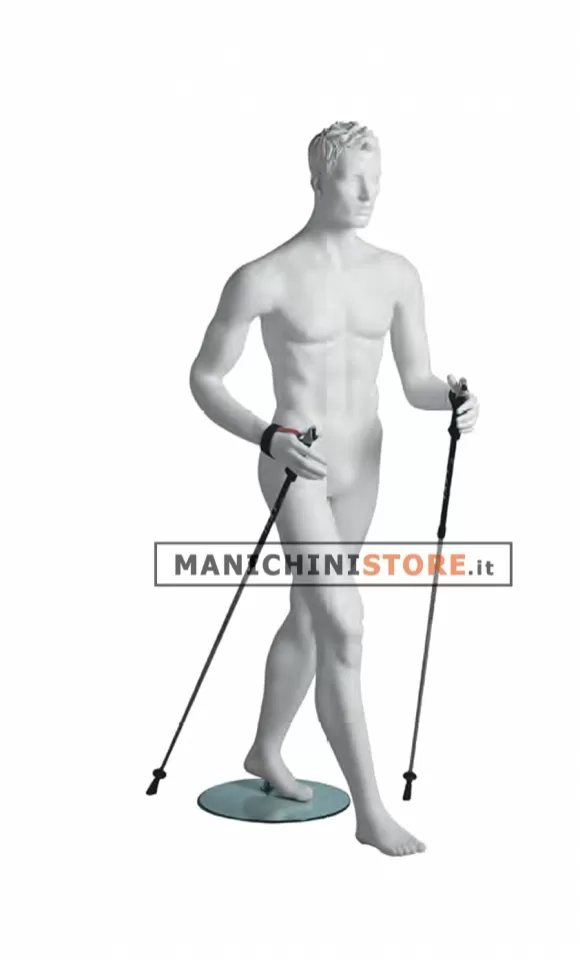 Manichino sportivo uomo dalla testa scolpita - Walker