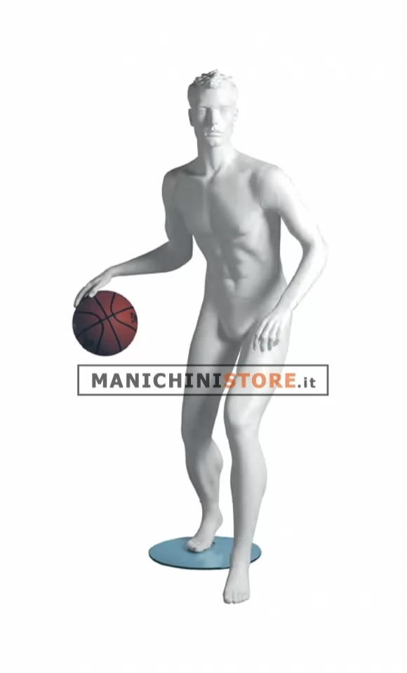 Manichino sportivo uomo dalla testa scolpita - Basket