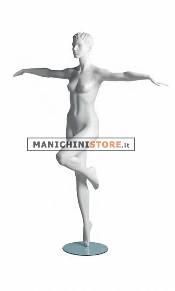 Manichino sportivo donna dalla testa scolpita - Aerobic