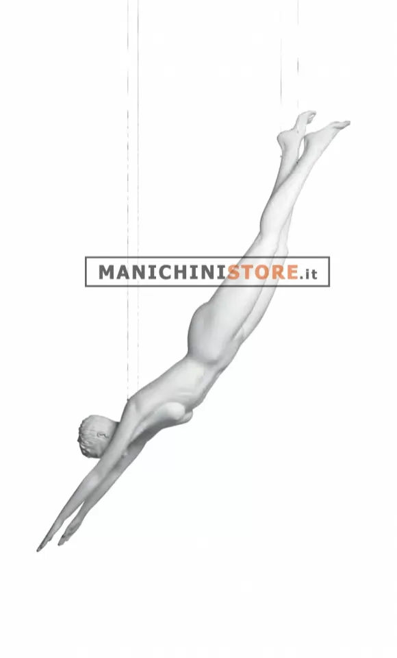 Manichino sportivo donna dalla testa scolpita - Diver