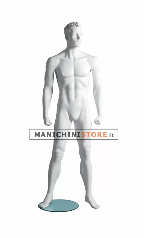 Manichino sportivo uomo dalla testa scolpita - fitness A