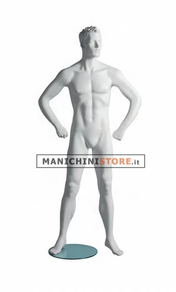 Manichino sportivo uomo dalla testa scolpita - fitness B
