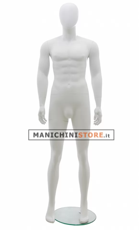 Manichino uomo testa uovo - HHD3 Bianco
