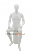 Manichino uomo testa uovo -ZM HHB1 Bianco
