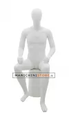 Manichino uomo testa uovo -ZM HHB1 Bianco