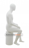 Manichino uomo testa uovo -ZM HHB1 Bianco