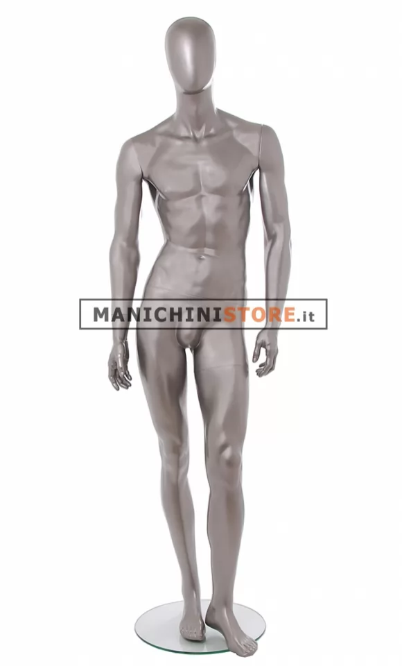 Manichino uomo testa uovo - Vogue 31M NICHEL