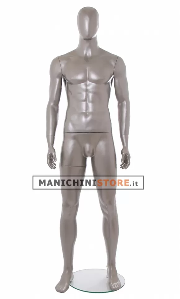 Manichino uomo testa uovo - Vogue 43M NICHEL