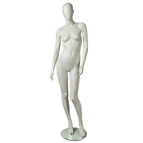 Manichino donna testa uovo Collezione Moon - White