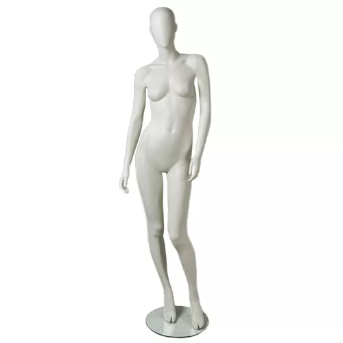 Manichino donna testa uovo Collezione Moon - White