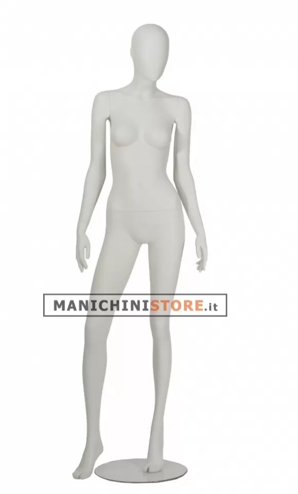Manichino donna testa uovo Collezione Moon - White