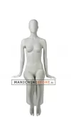 Manichino donna seduto testa uovo Collezione Moon - White
