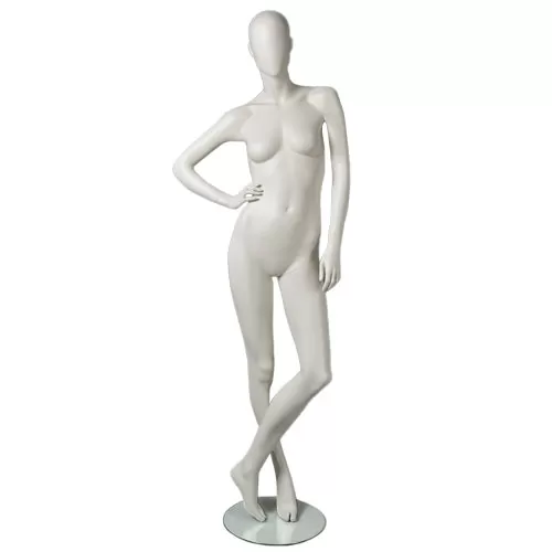 Manichino donna testa uovo Collezione Moon - White